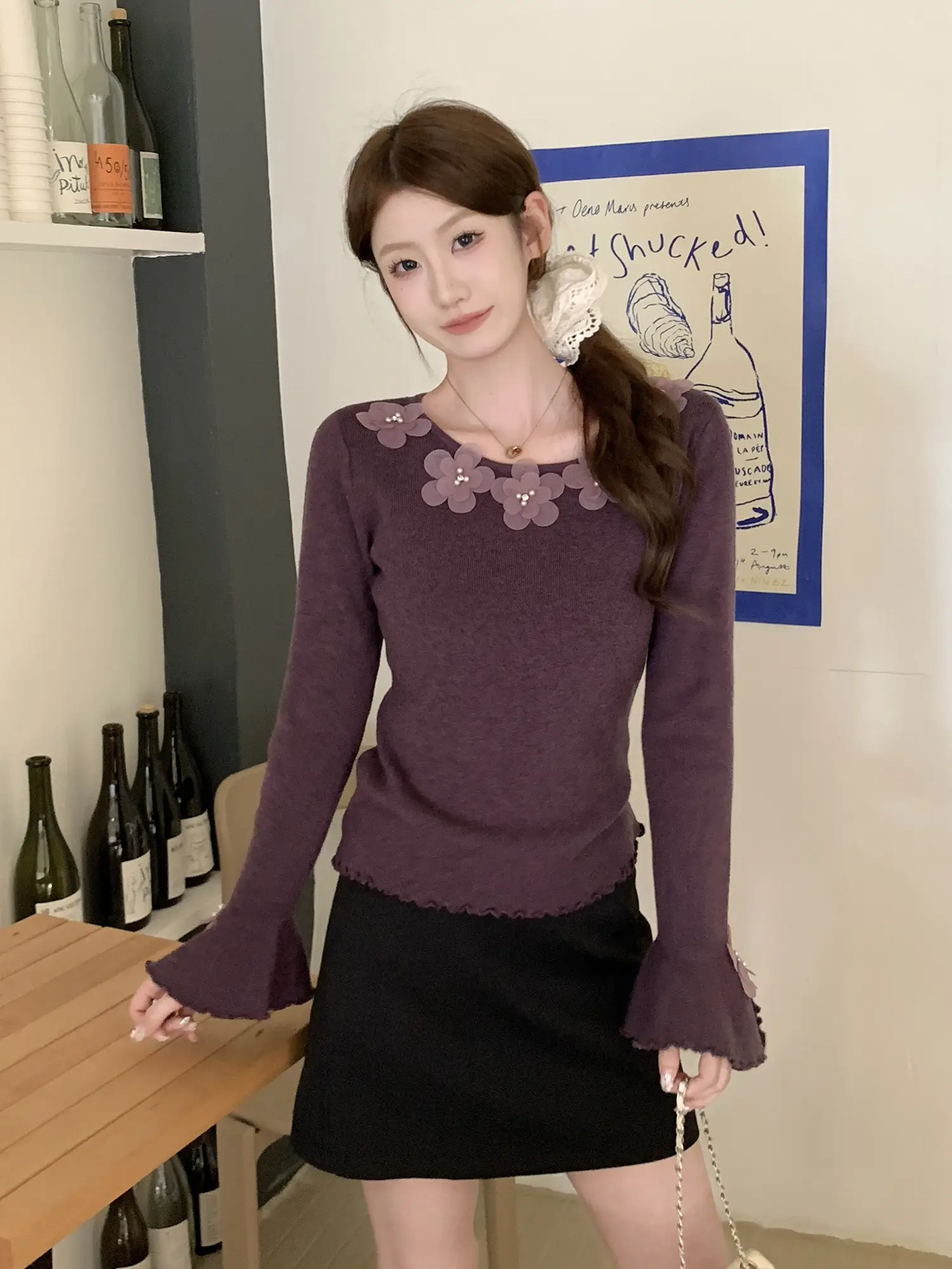 입체 플라워 디테일 니트 상세 이미지 18