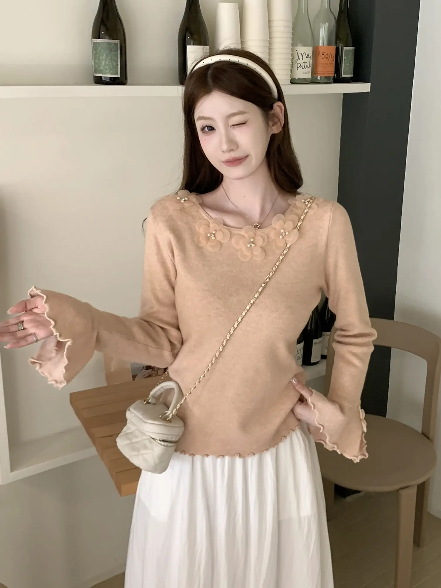 입체 플라워 디테일 니트 상세 이미지 25