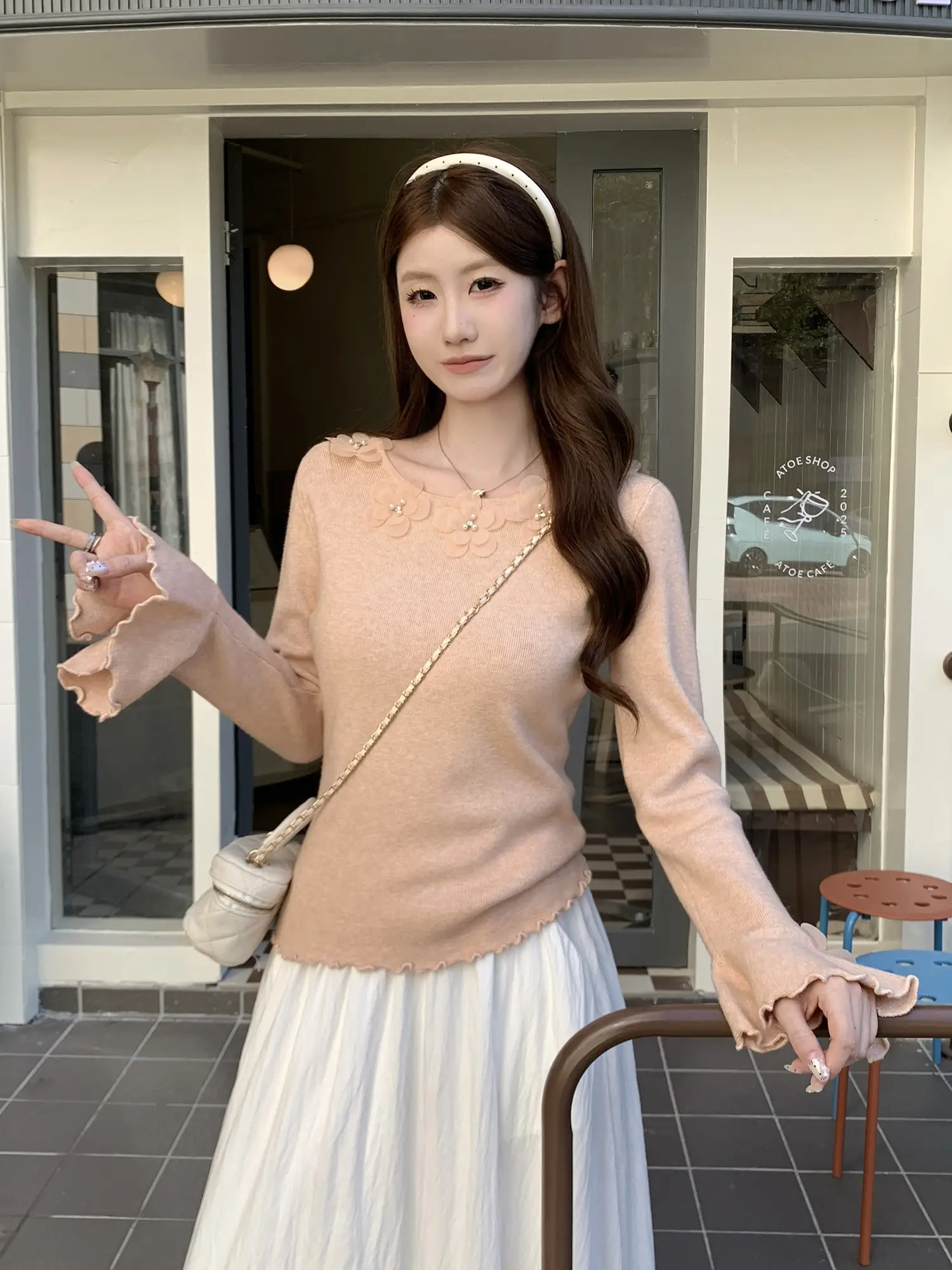 입체 플라워 디테일 니트 상세 이미지 34