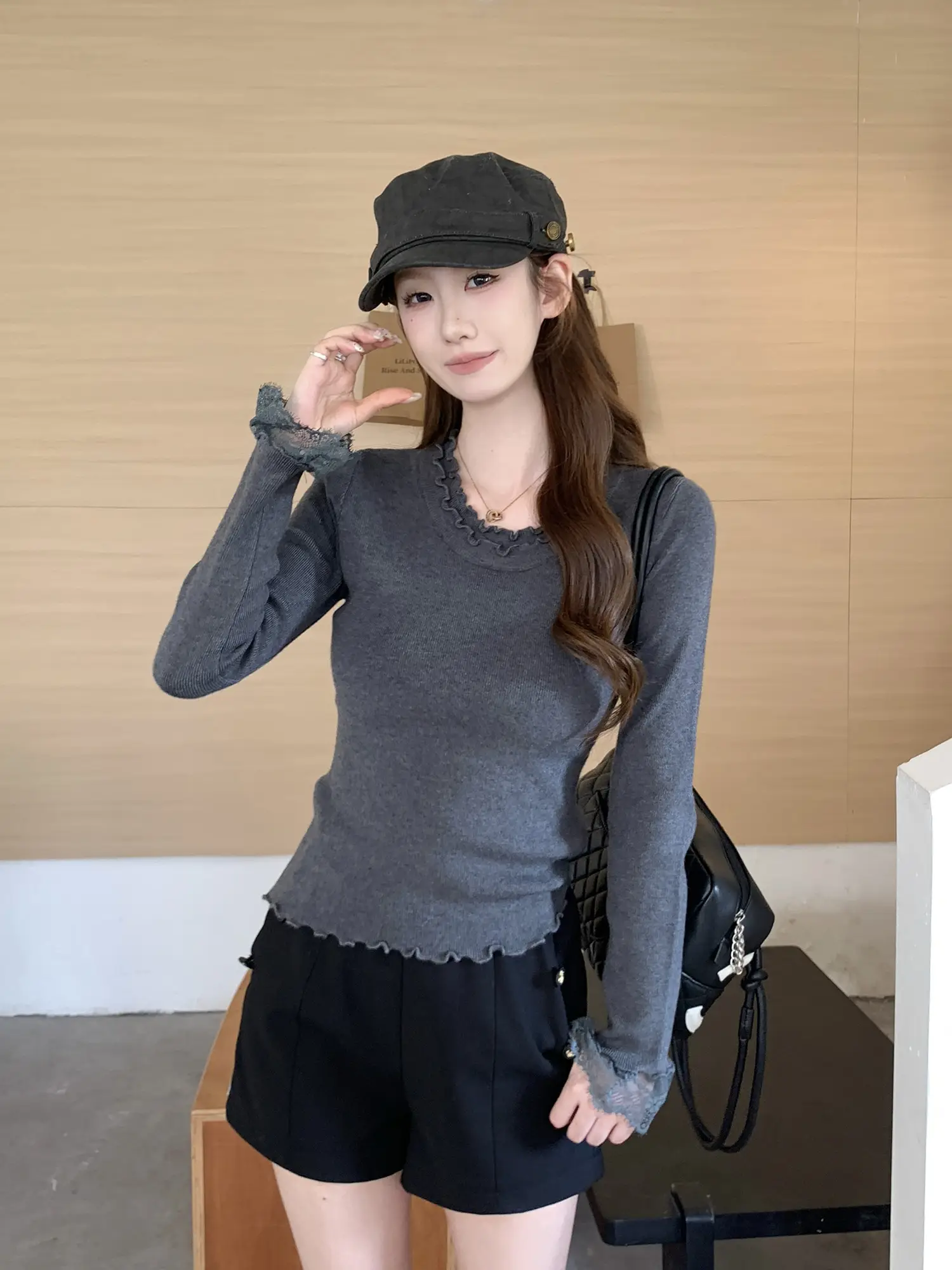 러플 소매 니트 여성용 상세 이미지 20