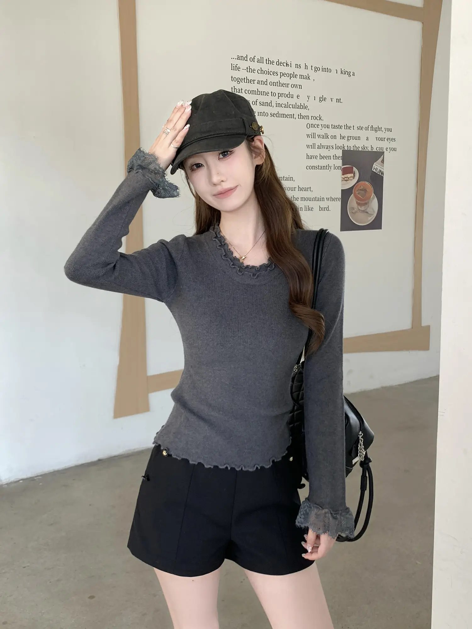 러플 소매 니트 여성용 상세 이미지 24