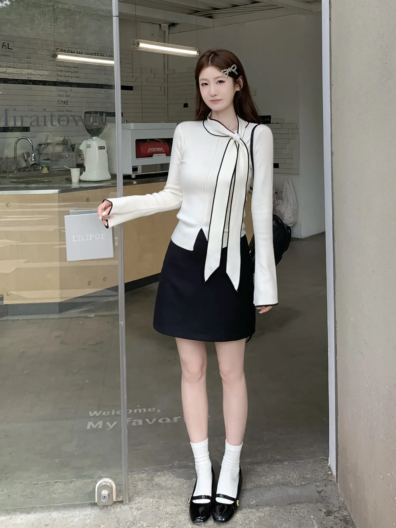 프렌치 리본 디테일 니트 상세 이미지 5