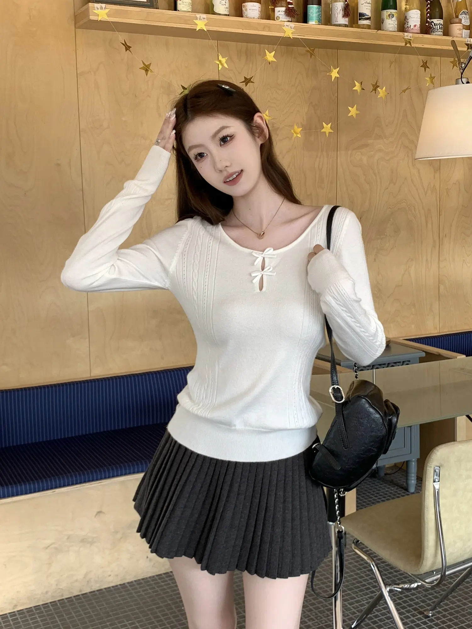 나비 리본 홀드 니트 상세 이미지 7