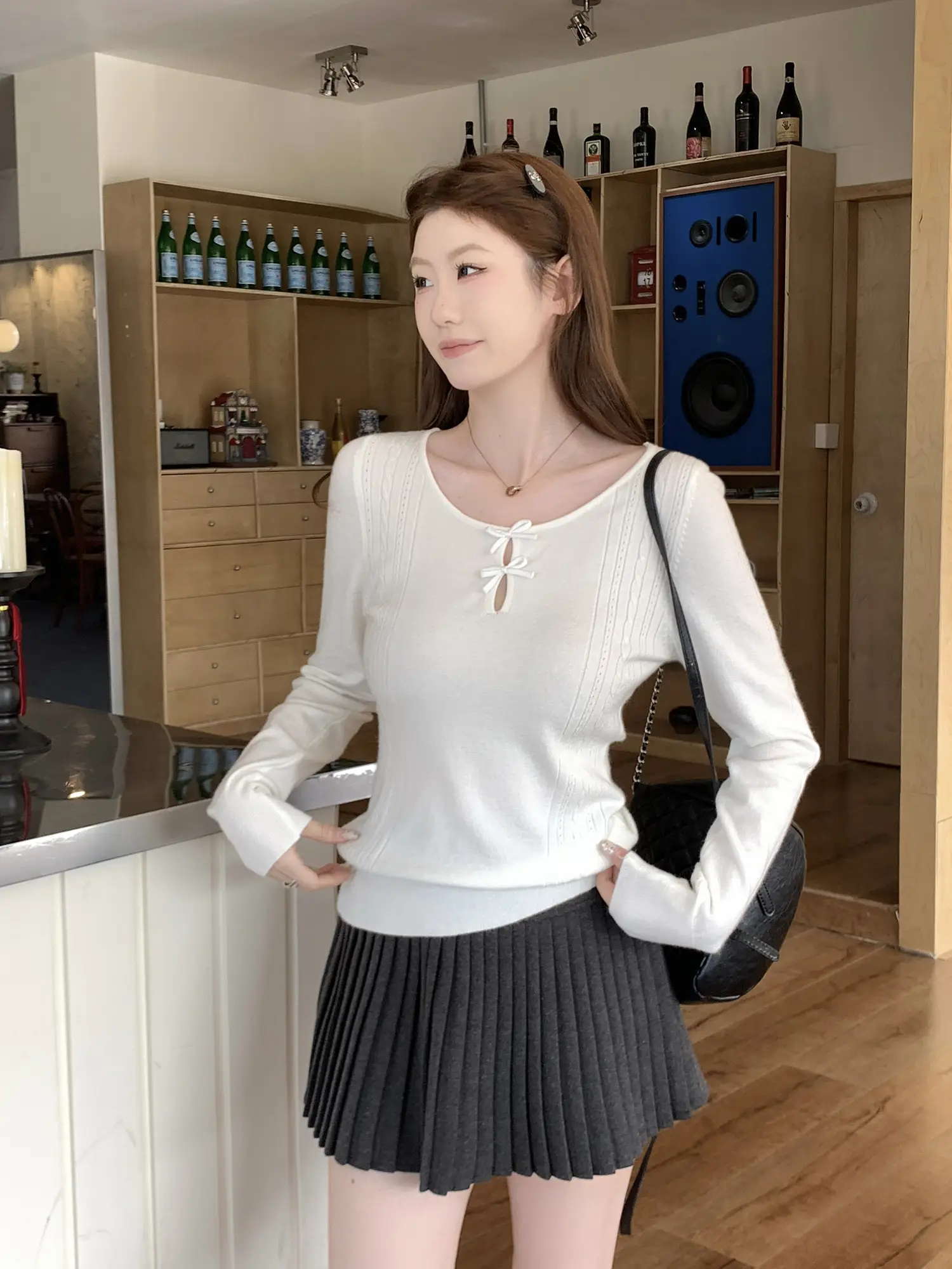 나비 리본 홀드 니트 상세 이미지 8