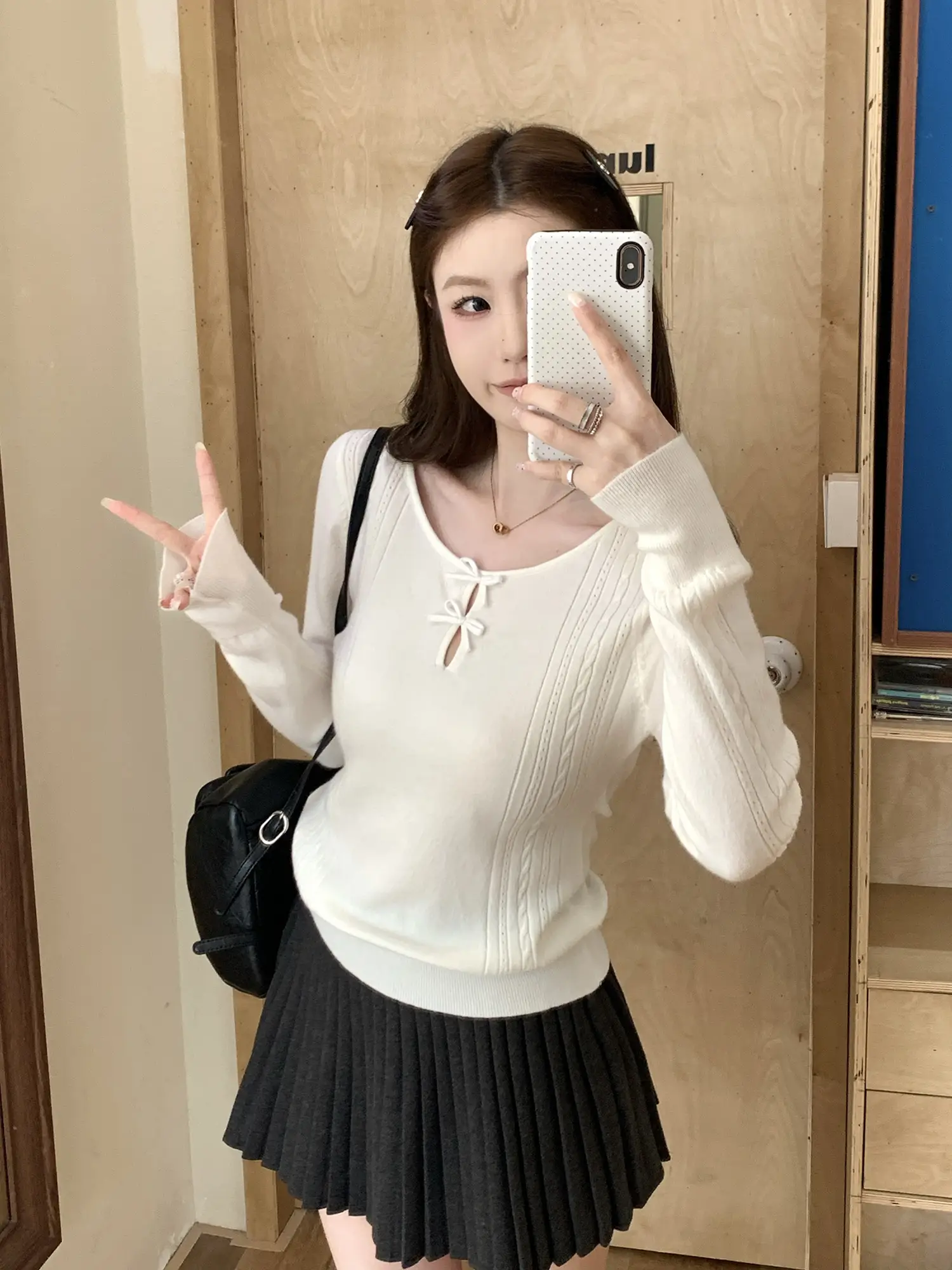 나비 리본 홀드 니트 상세 이미지 10