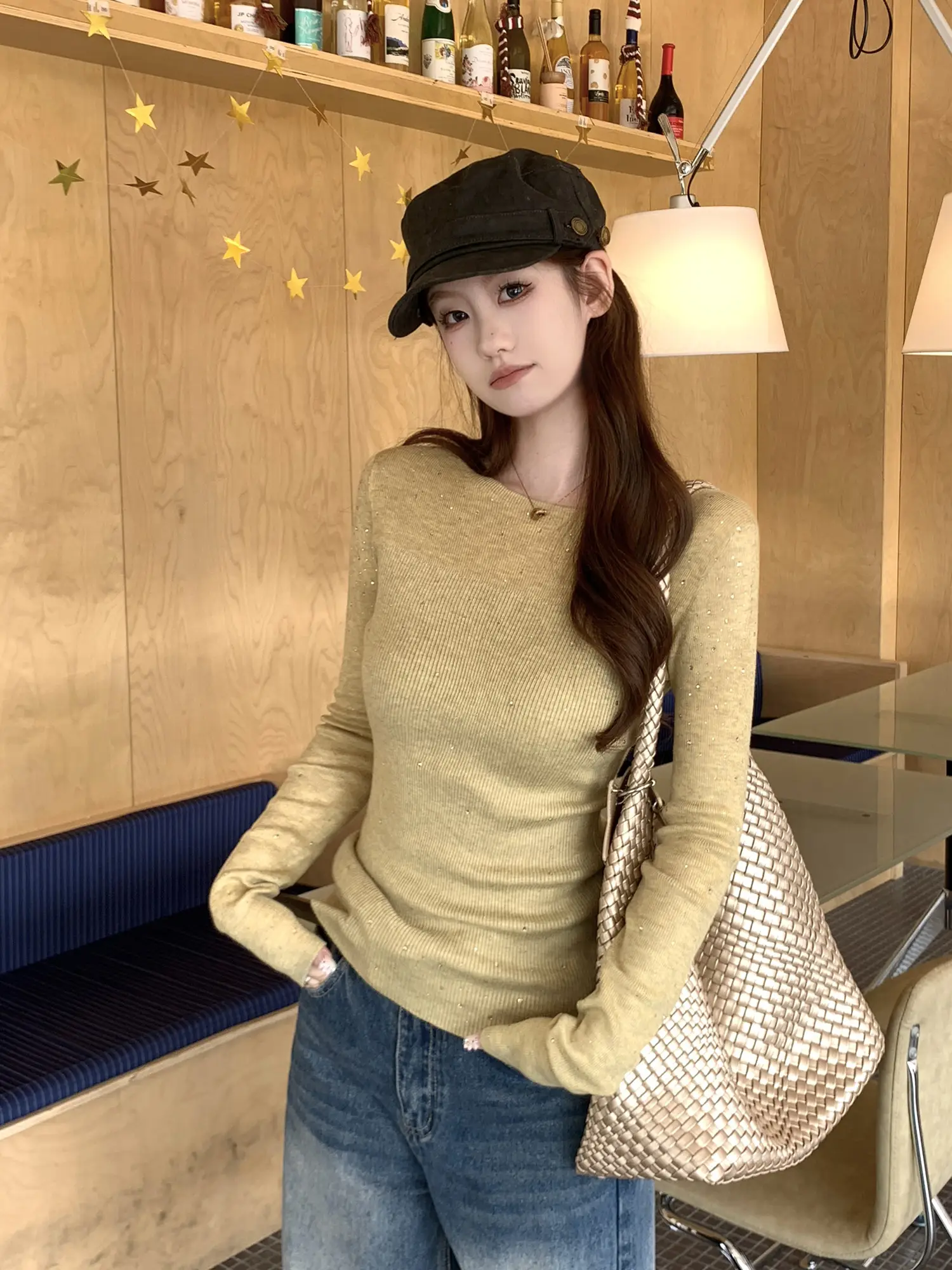 오프숄더 크리스털 니트 상세 이미지 18