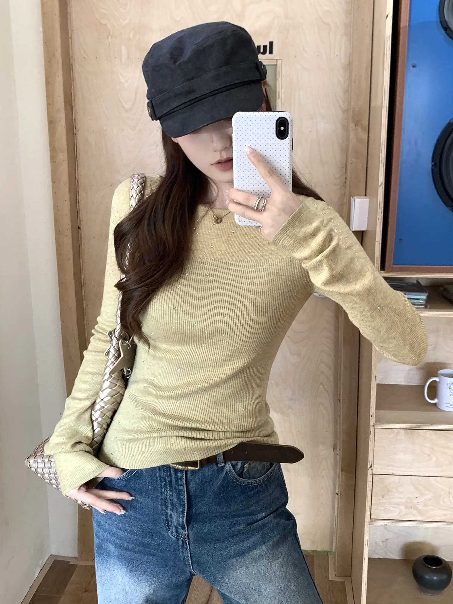 오프숄더 크리스털 니트 상세 이미지 20