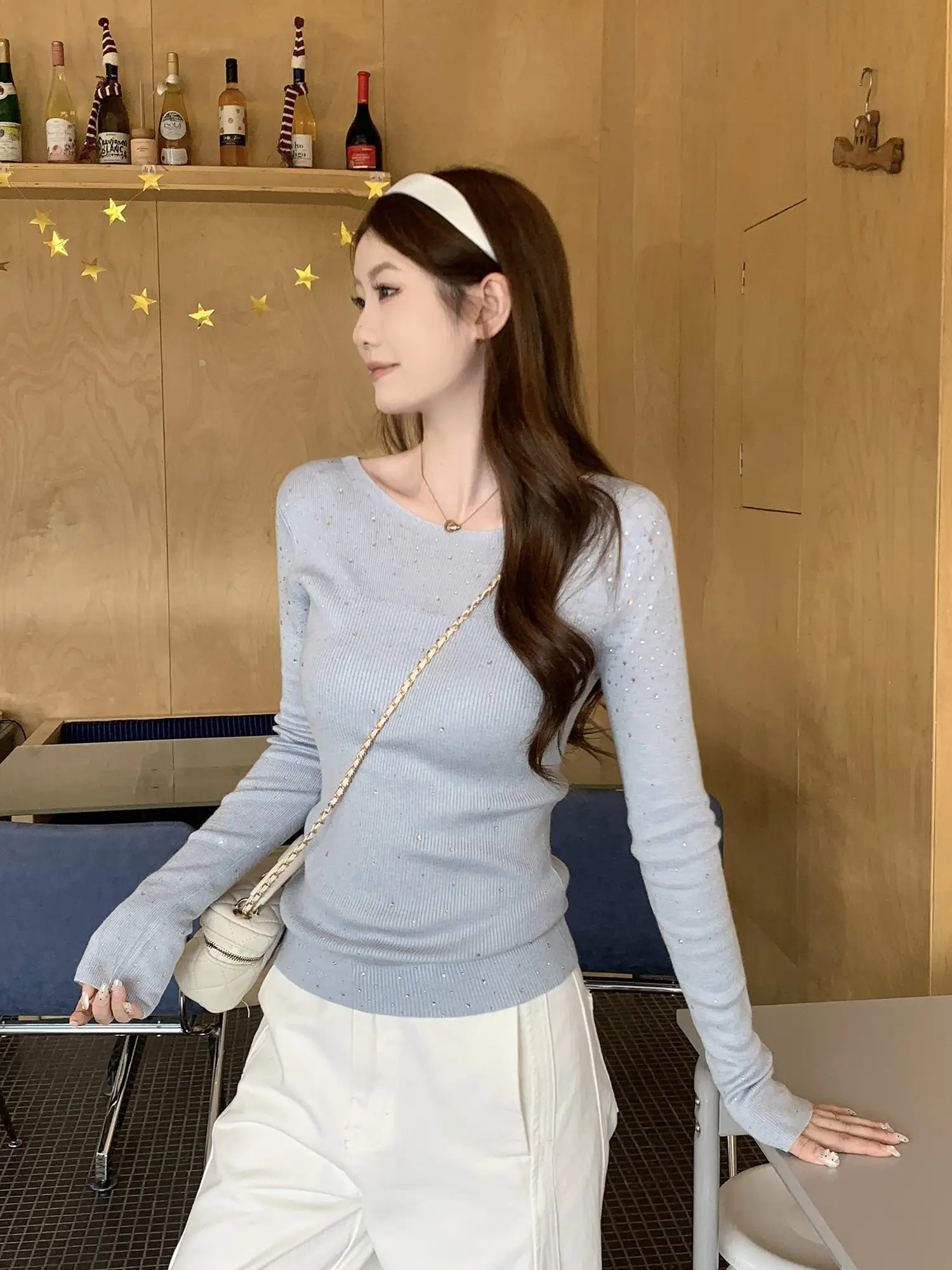 오프숄더 크리스털 니트 상세 이미지 38