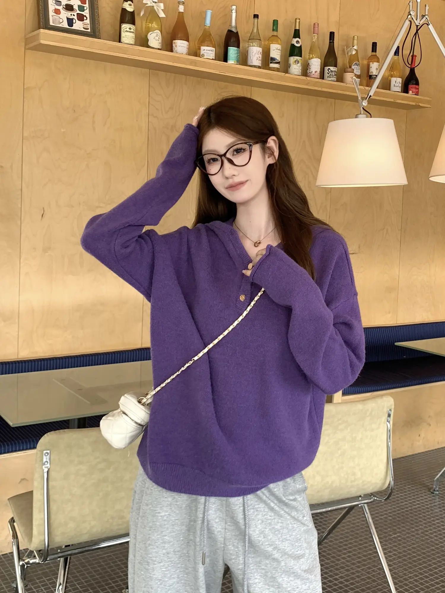 후드 니트 스웨터 상세 이미지 7
