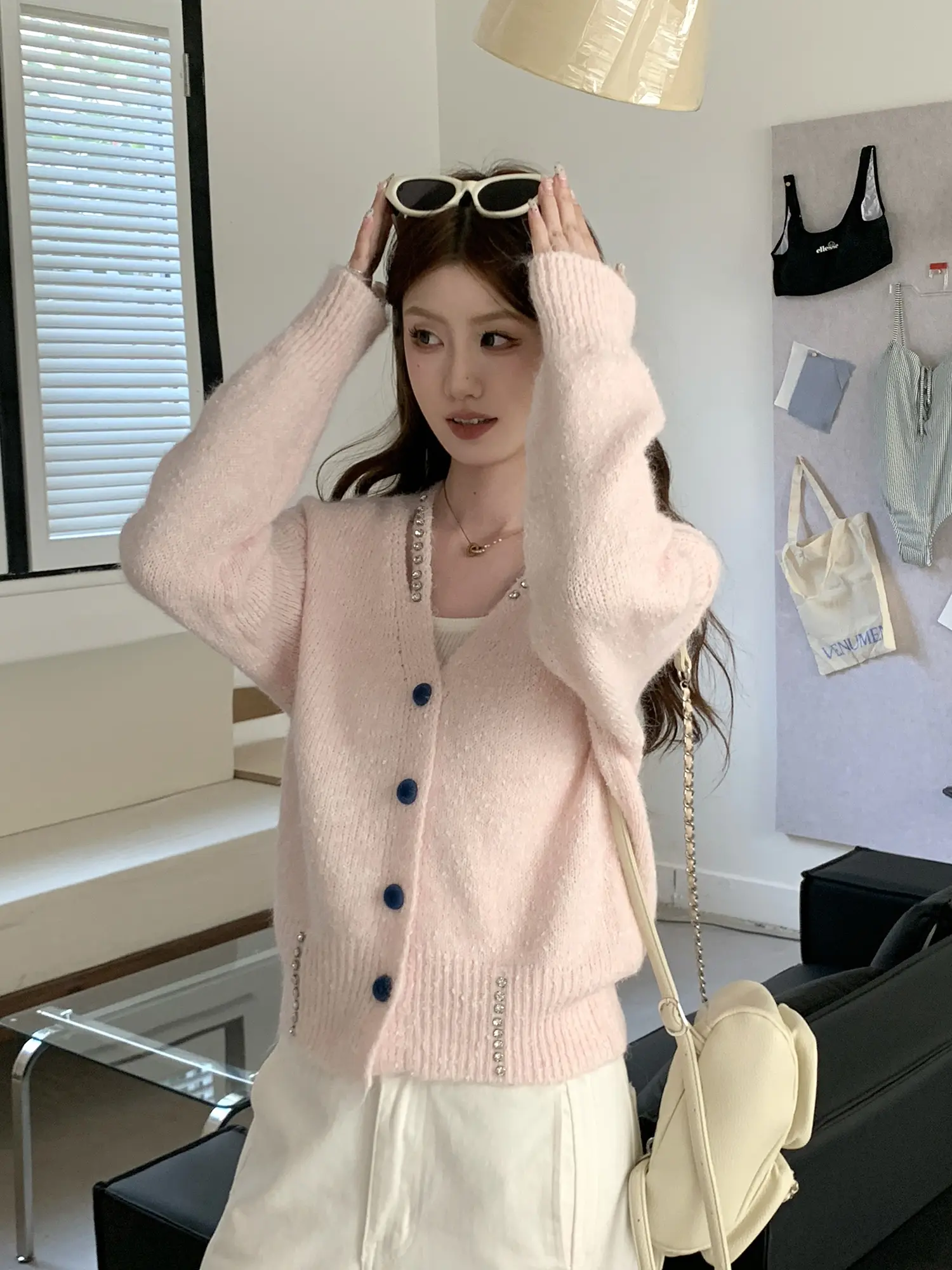 겨울 루즈핏 니트 가디건 상세 이미지 5