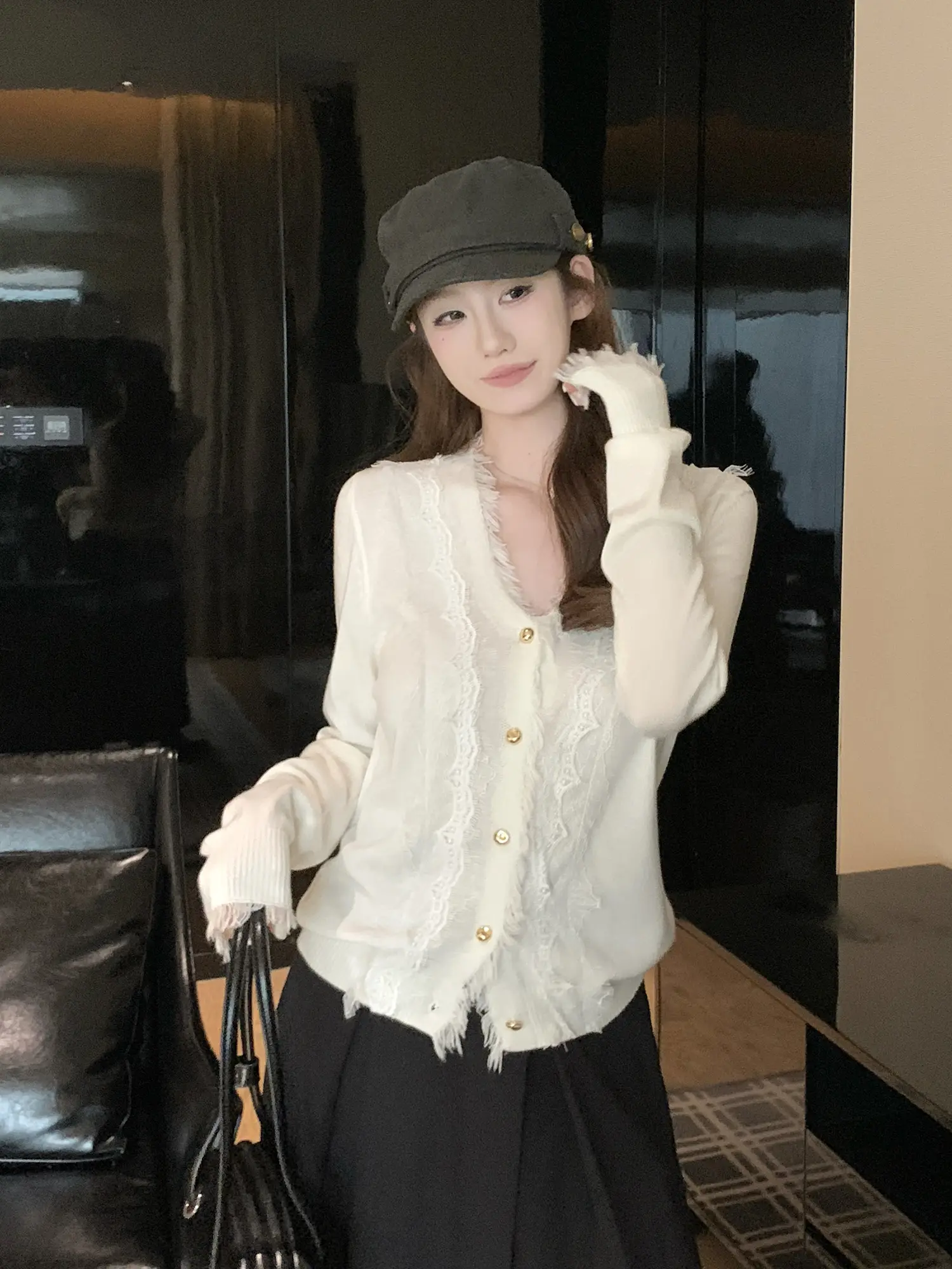 프렌치 감성 모단 가디건 상세 이미지 10