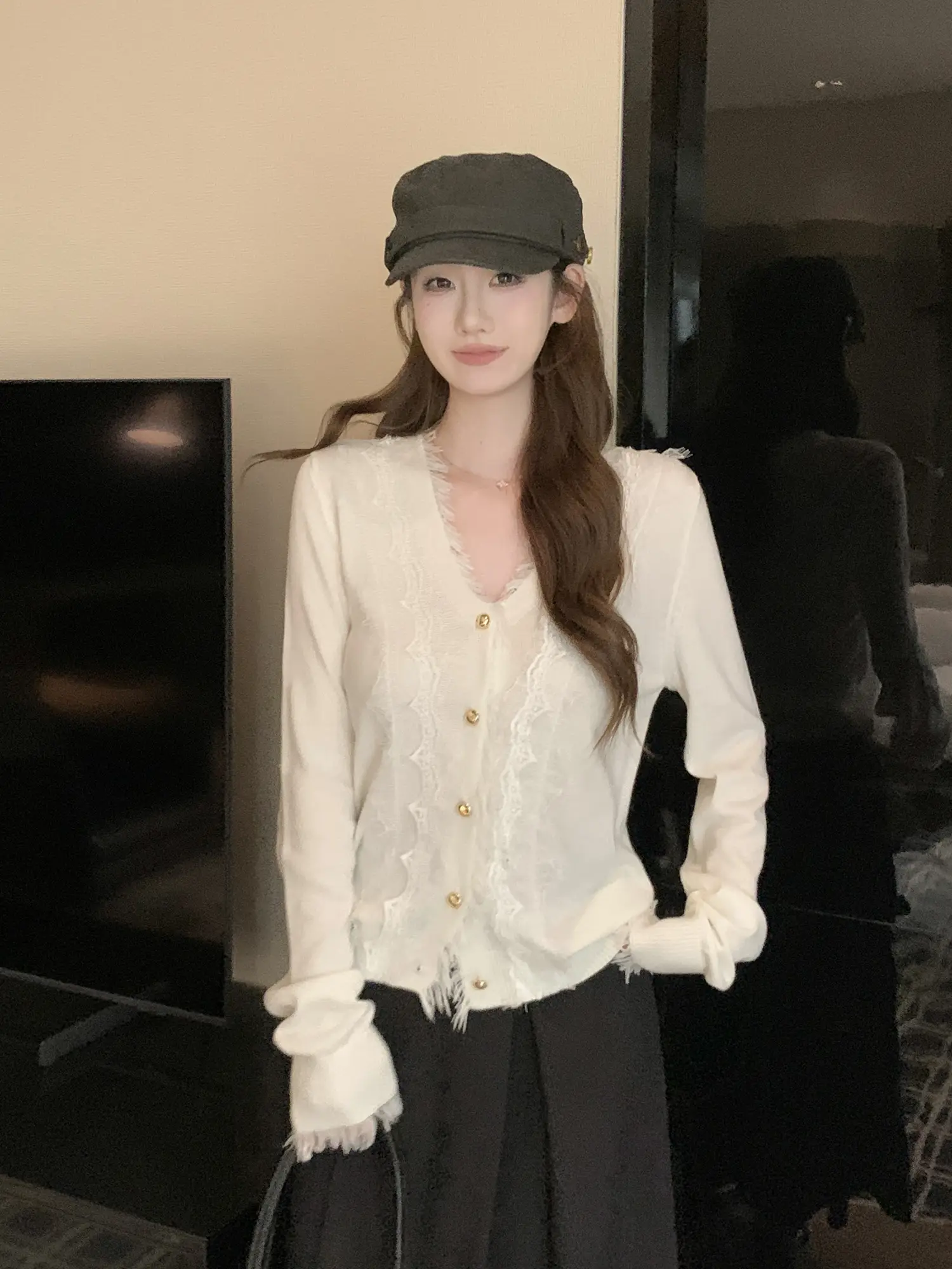 프렌치 감성 모단 가디건 상세 이미지 11