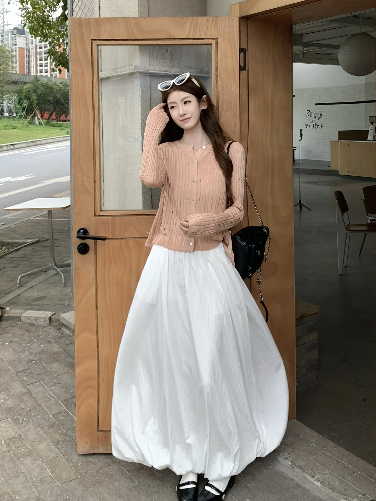 크로셰 니트 가디건 긴소매 티셔츠 상세 이미지 17