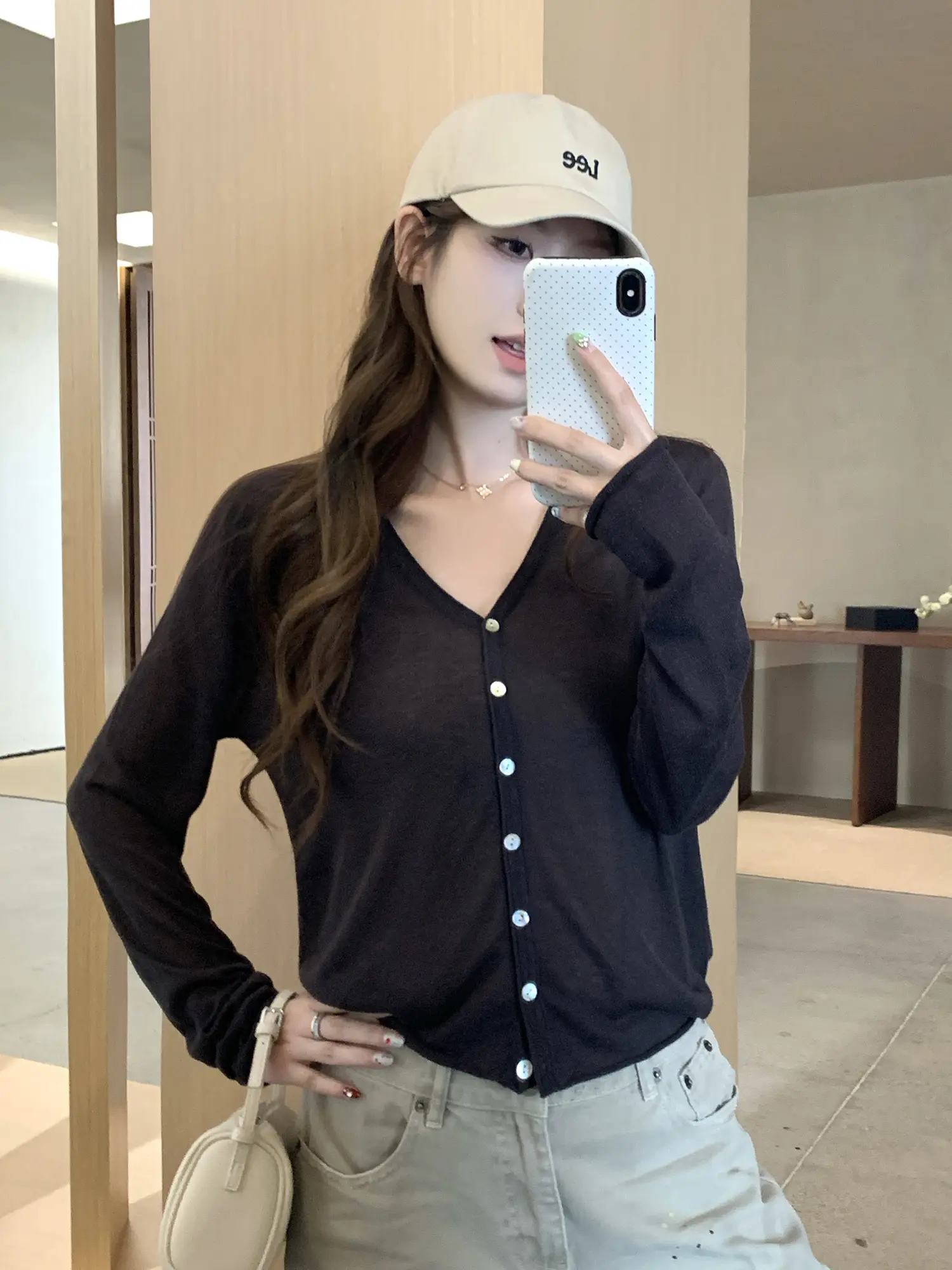 한국인기 루즈핏 자외선 차단 니트 가디건 상세 이미지 18