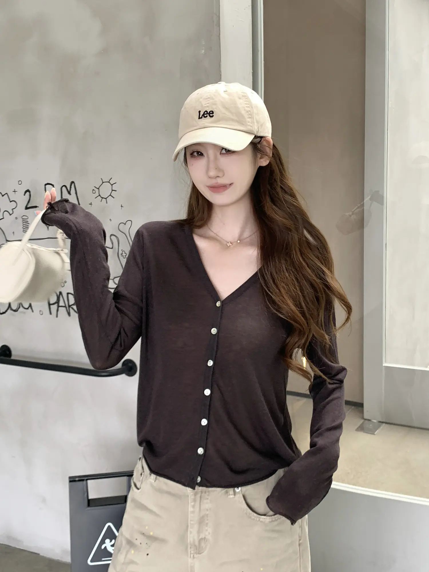 한국인기 루즈핏 자외선 차단 니트 가디건 상세 이미지 21