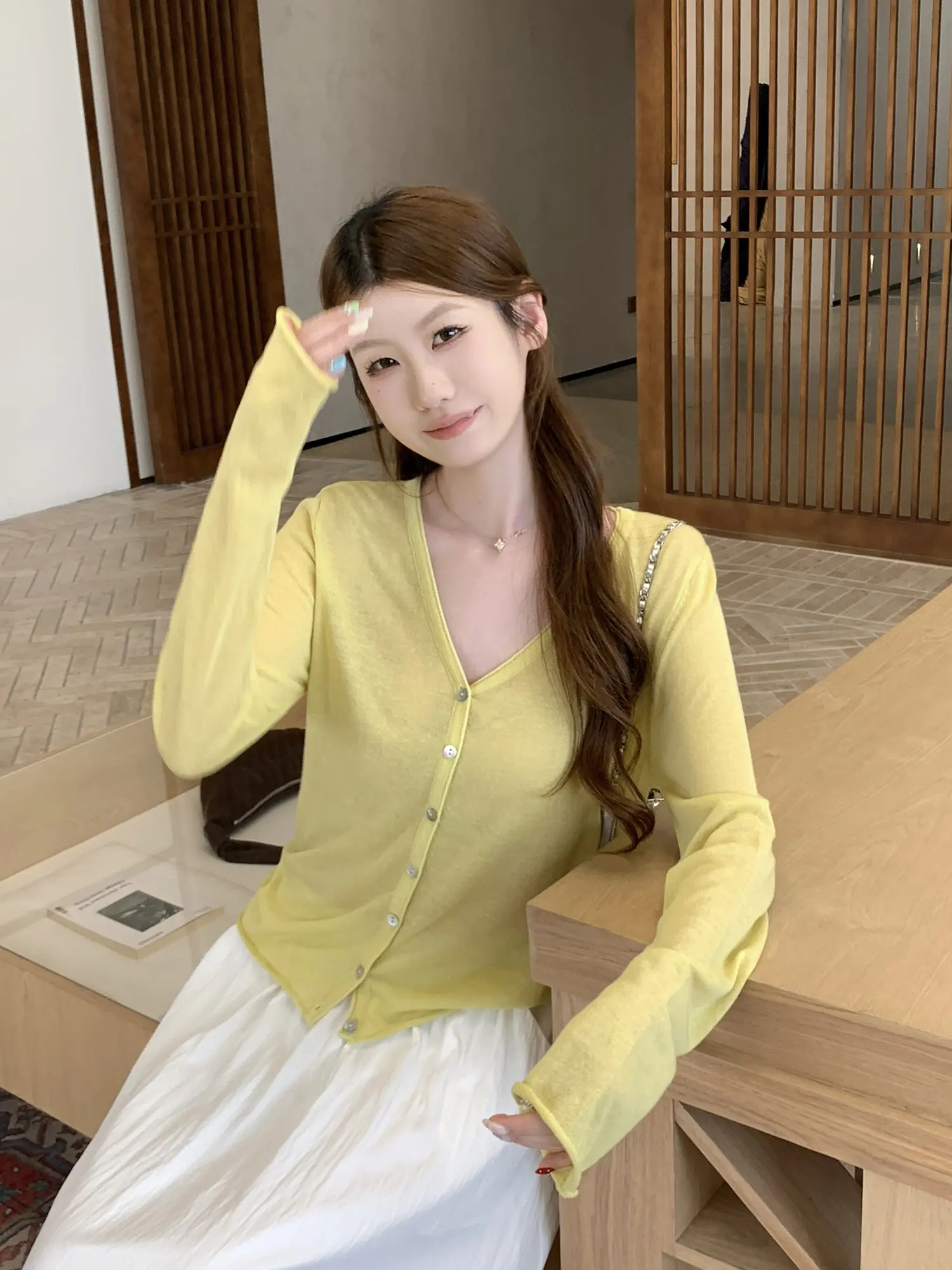 한국인기 루즈핏 자외선 차단 니트 가디건 상세 이미지 26