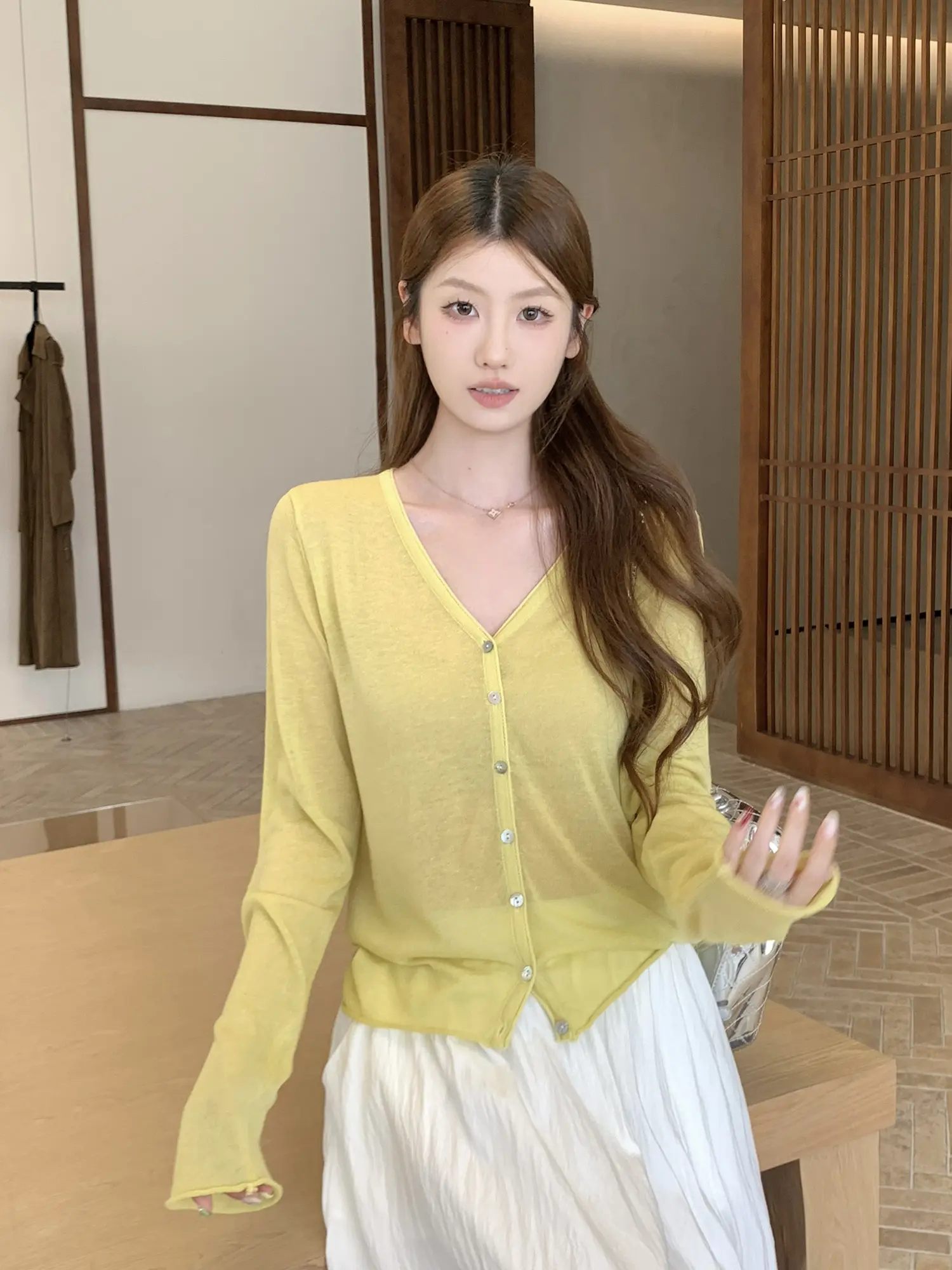 한국인기 루즈핏 자외선 차단 니트 가디건 상세 이미지 27