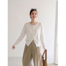 批发韩系简约冰丝长袖针织开<b class='q'>衫</b>女早秋休闲通勤薄款防晒<b class='q'>空调</b><b class='q'>衫</b>上衣