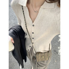 批发韩版ins<b class='q'>针织</b>衫2024秋季新款<b class='q'>开衫</b><b class='q'>女</b>毛衣外套修身显瘦上衣长袖外搭