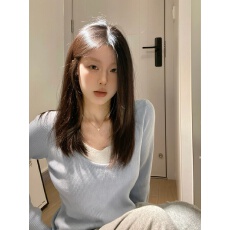 批发假两件v领长袖针织衫女秋冬春季新款薄款内搭<b class='q'>打底</b>衫毛衣针织<b class='q'>上衣</b>