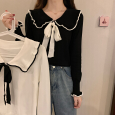 批发早秋韩系上衣甜美小香风针织衫2025新款显瘦<b class='q'>长袖</b>小众春秋<b class='q'>外套</b>女装