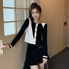 批发<b class='q'>长袖</b>针织衫女装春秋季薄款小开衫<b class='q'>外套</b>2025新款设计感小众短款上衣