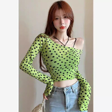 批发纯欲风别致绝美镂空设计感多巴胺风罩衫长袖网纱花朵薄款<b class='q'>t</b><b class='q'>恤</b>女装