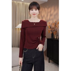 批发文艺复古显瘦小众减龄上衣女装2025年早秋新款巨好看洋气长袖<b class='q'>T</b><b class='q'>恤</b>