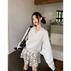 批发华棉复合牛奶丝 CVC 棉 300克 短款卫衣宽松