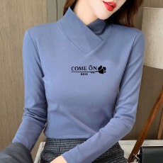 批发2025秋冬女V领交叉洋气内搭长袖双面德绒螺纹有氨230克<b class='q'>百搭</b>上衣