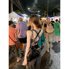 批发自带胸垫热浪甜心辣妹露背设计美背背心交叉吊带夏季无袖<b class='q'>修身</b>上衣