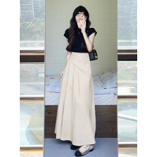 批发已出货 梨型身材不规则半身裙女春季新款高腰显瘦中长款a字裙子