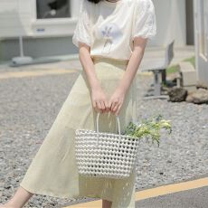批发已出货 小清新雪纺碎花<b class='q'>半身</b>裙女夏今年新款法式甜美高腰a字<b class='q'>长裙</b>子