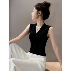 批发已出货 v领背心女春夏季<b class='q'>大码</b>胖mm外穿修身打底吊带内搭无袖上衣