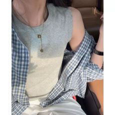 批发已出货 圆领吊带背心女春夏<b class='q'>大码</b>内搭外穿打底遮副乳修身无袖上衣