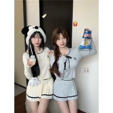 批发高品质秋新款两件套贵气显瘦气质小香风收腰纽扣<b class='q'>长</b>
