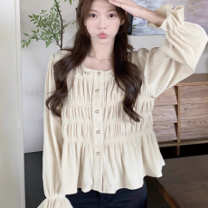 批发高品质长袖打底<b class='q'>衬衫</b>女春秋新款大码胖mm遮肚今年流行漂亮上衣