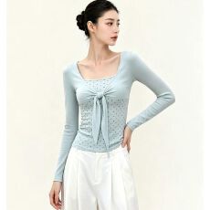 批发高品质<b class='q'>街头</b>拼接长袖T恤女百搭收腰显瘦设计感上衣