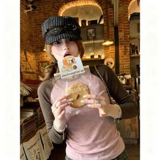 批发高品质<b class='q'>街头</b>拼接长袖T恤女设计感日常内搭慵懒上衣ins潮