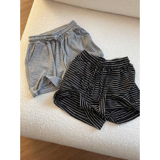 批发软糯的一款短裤！条纹显白夏季舒适居家睡裤休闲运动短裤女夏宽松