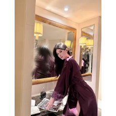 批发Moon And U 矜贵 高级感长款蕾丝睡袍家居服轻奢气质晨袍