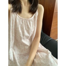 批发云朵棉  韩系ins粉色小碎花<b class='q'>睡裙</b>女夏季2026性感纯欲吊带家居服
