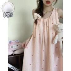 批发甜美樱桃云朵棉带胸垫背心睡裙女款2026<b class='q'>夏</b>季新款睡衣家居服