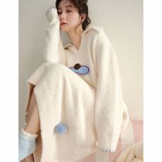 批发暖绒奶糯 软绵绵半边绒睡裙女秋<b class='q'>冬</b>款可外穿保暖珊瑚绒家居服