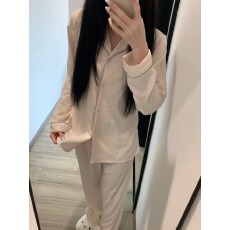 批发韩系ins甜美花边<b class='q'>睡衣</b>女2026新款云朵棉长袖长裤开衫<b class='q'>家居服</b>套装
