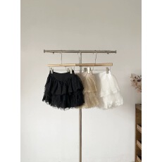 批发蕾丝勾花松紧<b class='q'>高腰</b>防走光a字裙仙气飘飘秋冬款韩版通勤百搭半身裙