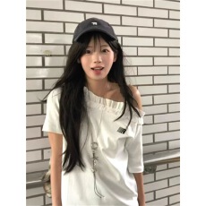 批发实价现货#刺绣+露肩花边【220克40支食毛92棉8氨纶】