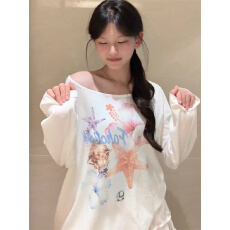 批发已出货#斜肩原版尺寸做工【莱赛尔雪花冰爽棉165克】长袖防晒罩衫