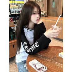 批发已出货实价#原版前后印花#【19支220克纯棉】<b class='q'>长袖</b><b class='q'>T</b><b class='q'>恤</b>女