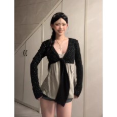 批发2025新款韩系复古甜辣风纯欲风开秋季内搭条纹吊带背心显瘦潮流